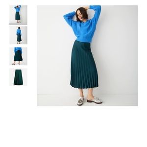 NEW J Crew pleated midi in maroon